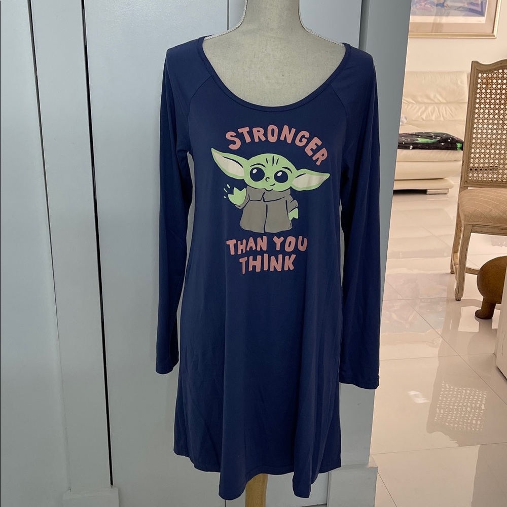 Munki & Munki & Star Wars Baby Yoda Blue Loungewear/Nightgown/Sleepshirt